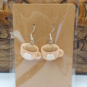 Cute 3D Coffee Cup Earrings Bunny